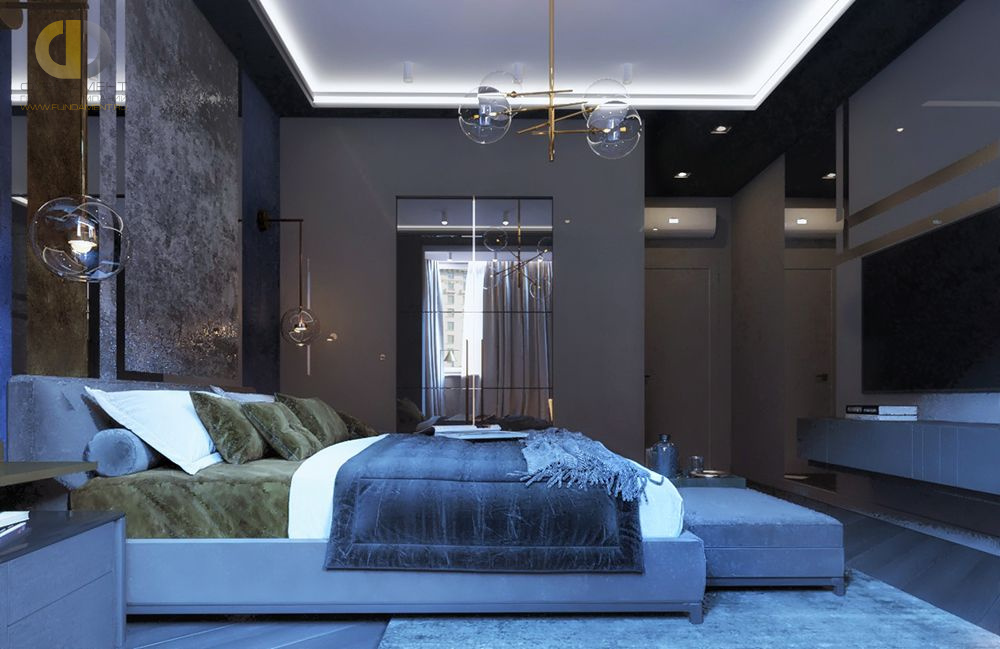 Современная спальня с элементами лофта