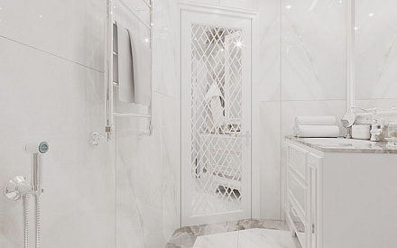 Дизайн интерьера ванной в 4-комнатной квартире 126 кв. м в стиле неоклассика 24