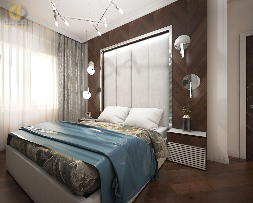 Спальня в стиле дизайна современный по адресу г. Москва, Авиаконструктора Микояна, д. 14, 2019 года