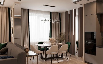 Дизайн трехкомнатной квартиры в Москве