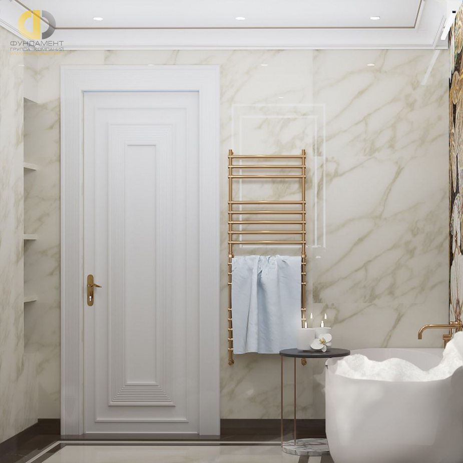 Дизайн интерьера ванной в четырёхкомнатной квартире 98 кв.м в стиле ар-деко11