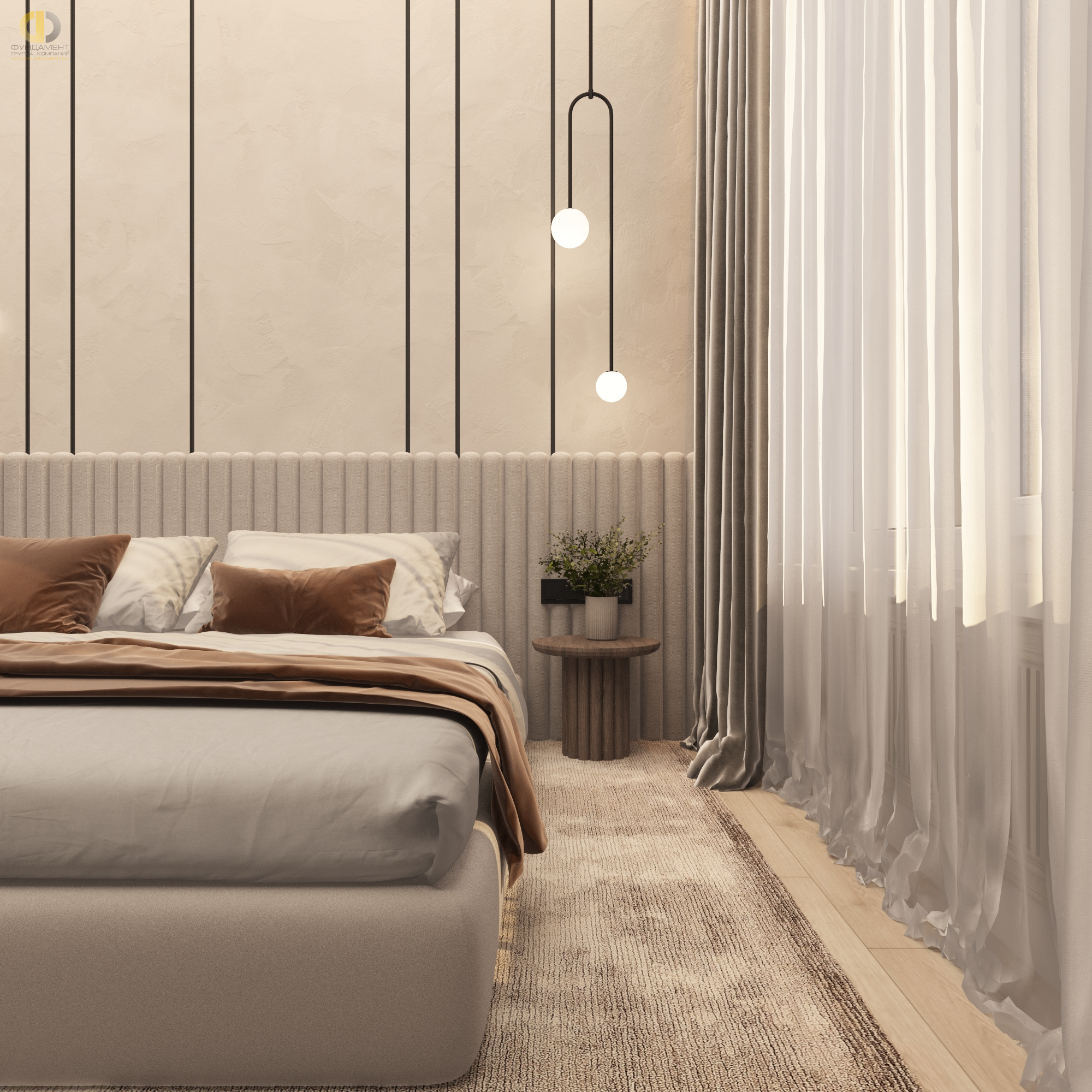 Дизайн спальни в стиле cовременном – фото 12