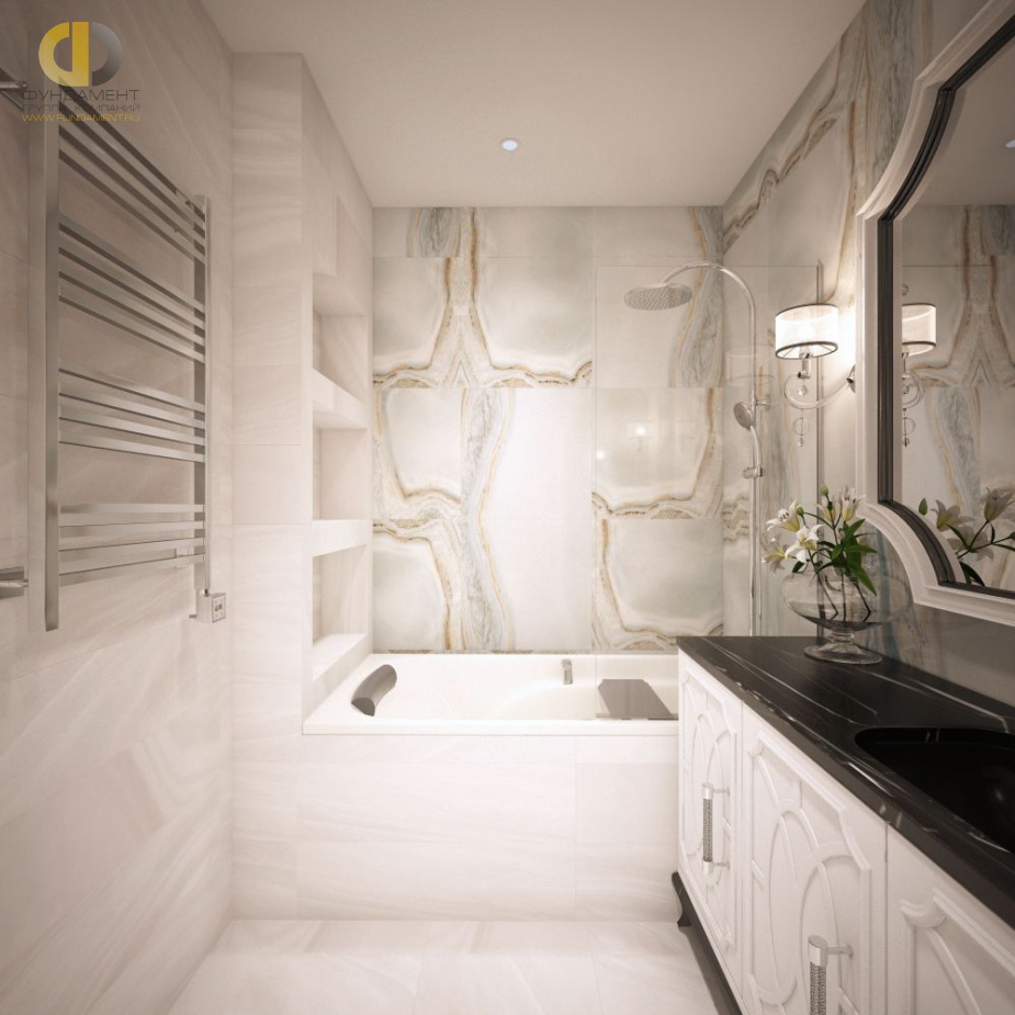Дизайн интерьера ванной в четырёхкомнатной квартире 113 кв.м в стиле неоклассика16