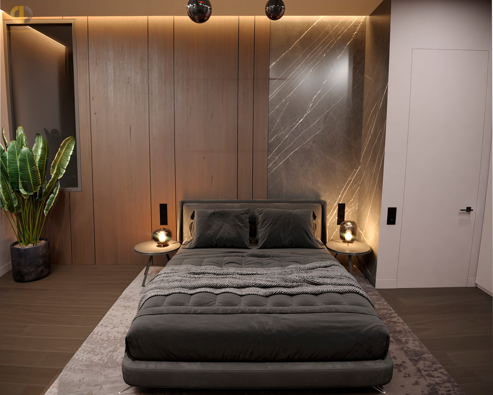 Дизайн спальни в стиле cовременном – фото 29