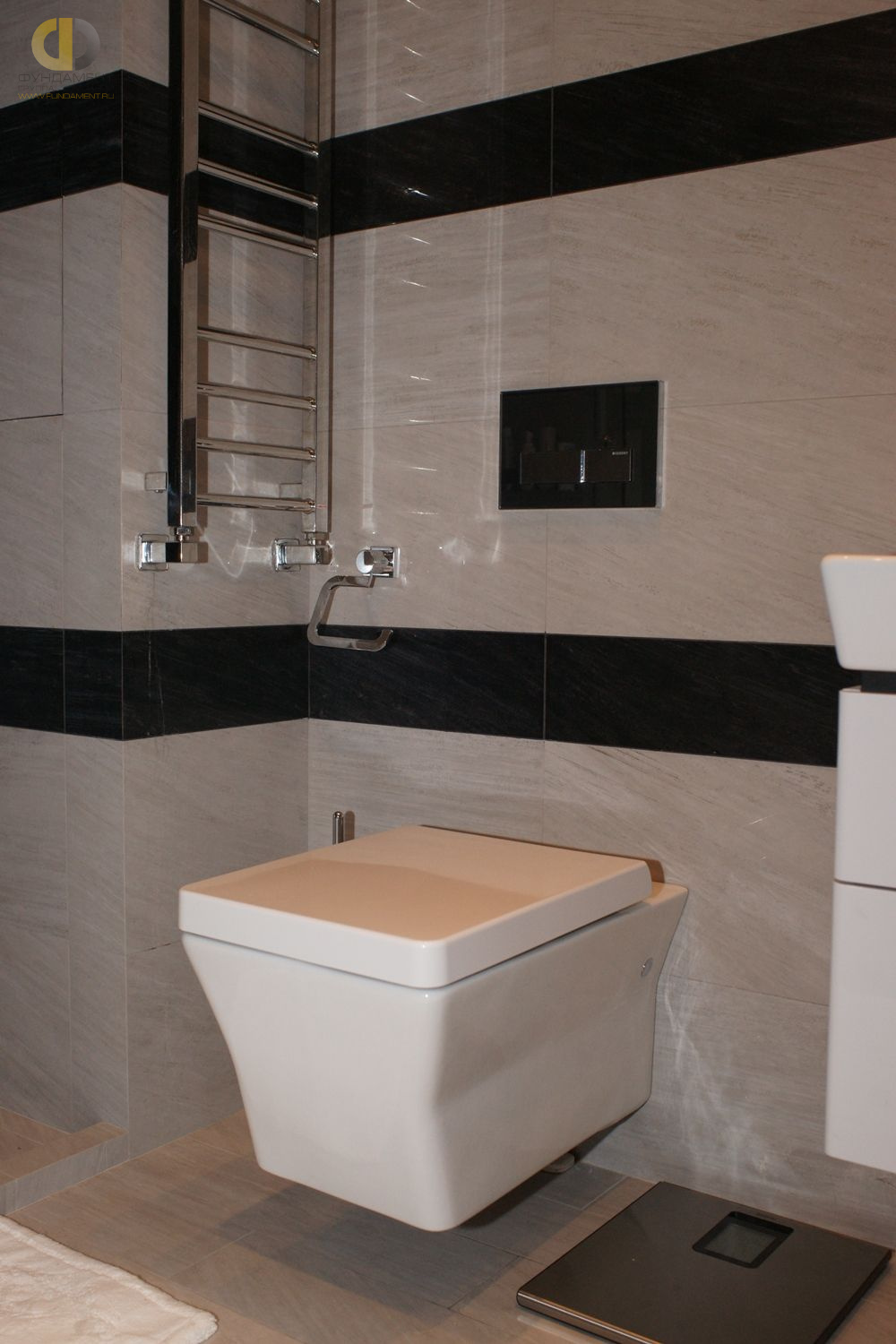 Современный ремонт ванной в двухкомнатной квартире в стиле минимализм – фото 242