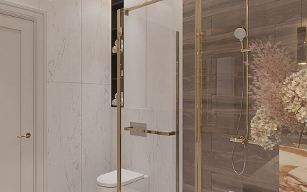 Дизайн интерьера ванной в 6-комнатной квартире 196 кв. м в стиле классика и прованс 27