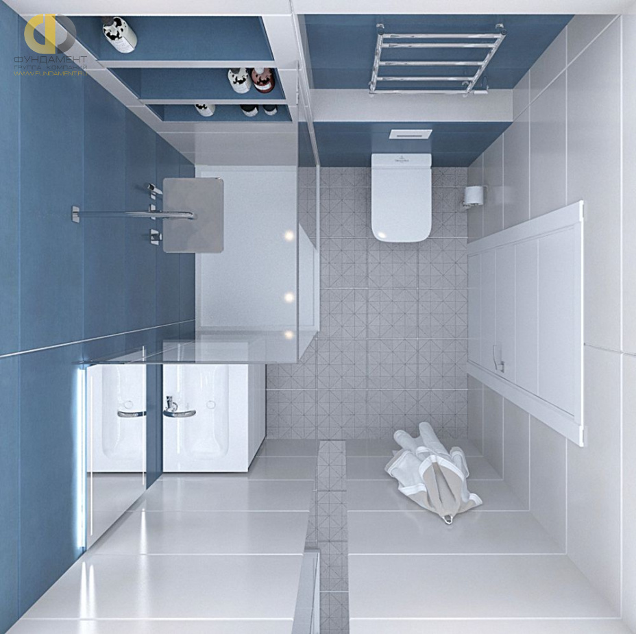 Дизайн интерьера ванной в четырёхкомнатной квартире 107 кв.м в современном стиле19