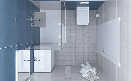 Дизайн интерьера ванной в четырёхкомнатной квартире 107 кв.м в современном стиле19