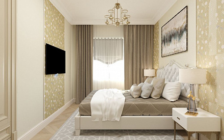 Дизайн интерьера спальни в доме 386 кв.м в классическом стиле20