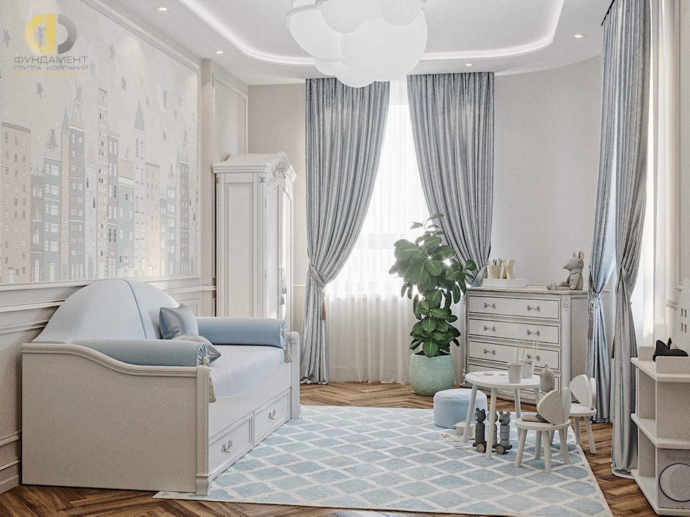 Дизайн интерьера детской в 3-комнатной квартире 146 кв. м в стиле неоклассика 15