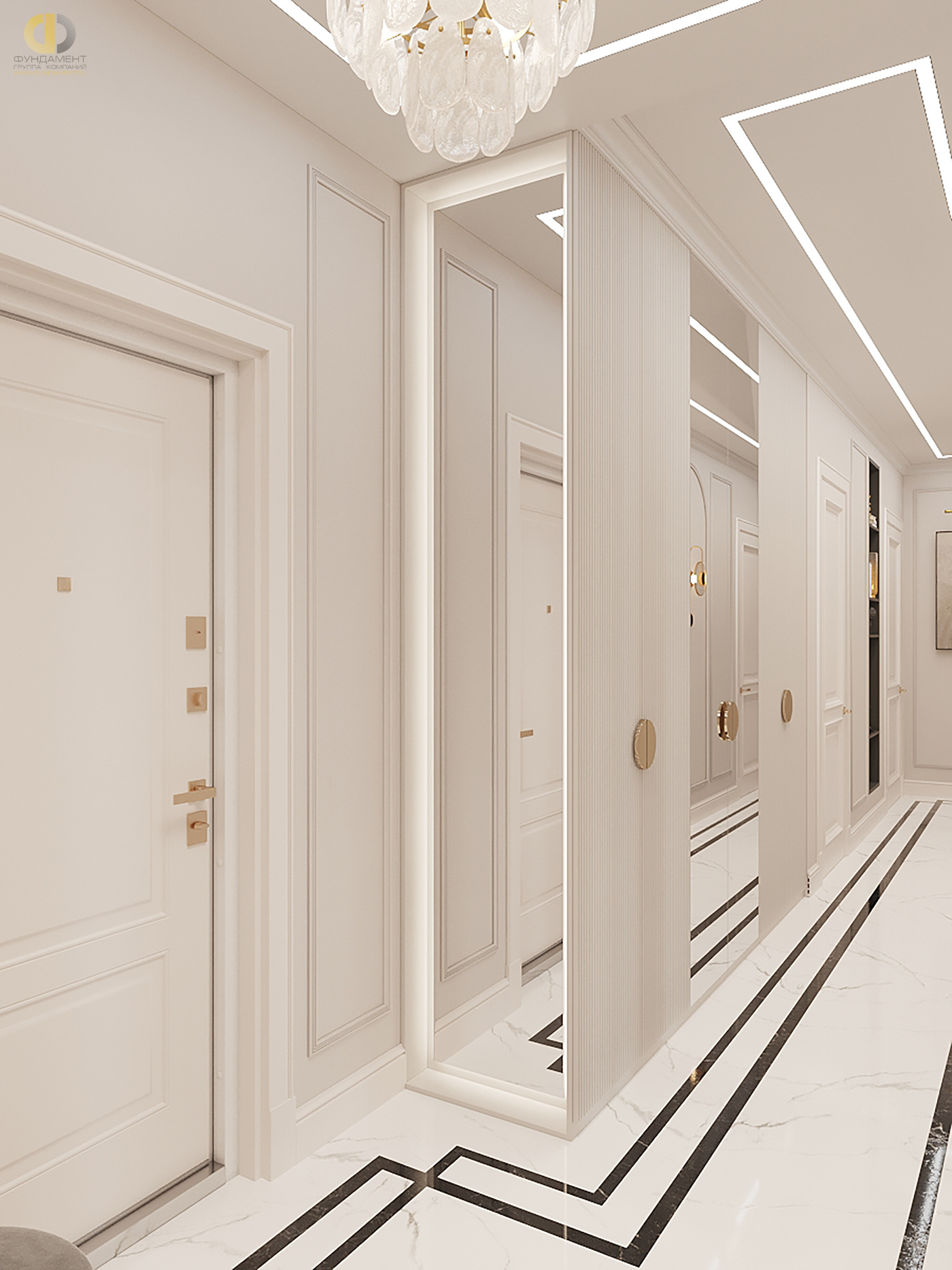 Дизайн коридора в стиле cовременном – фото 87