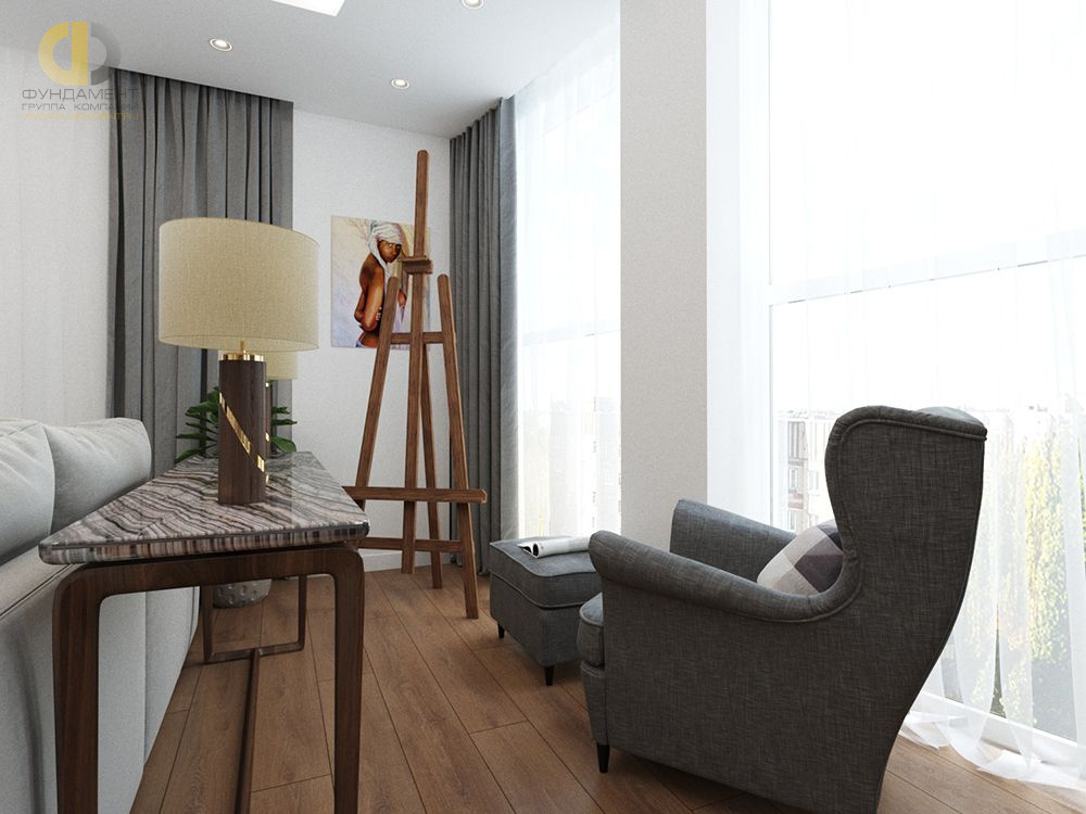 Дизайн интерьера гостиной в трёхкомнатной квартире 125 кв.м в современном стиле15
