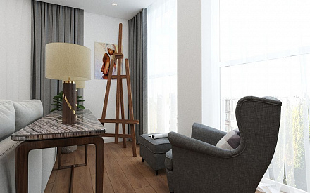 Дизайн интерьера гостиной в трёхкомнатной квартире 125 кв.м в современном стиле15