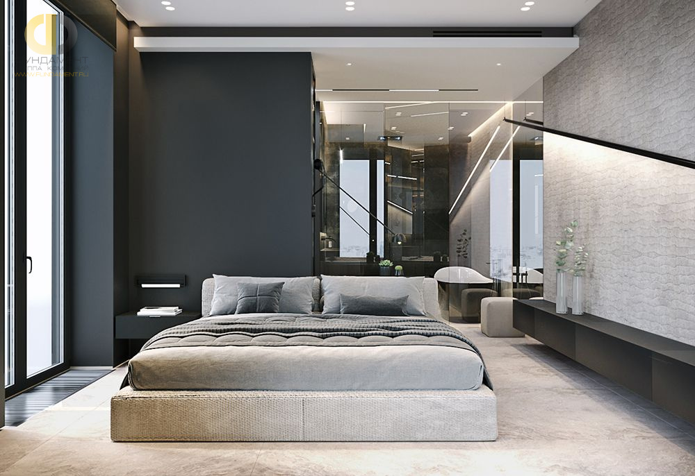 Спальня в стиле дизайна минимализм по адресу г. Москва, улица Братьев Весниных, дом 2, 2021 года