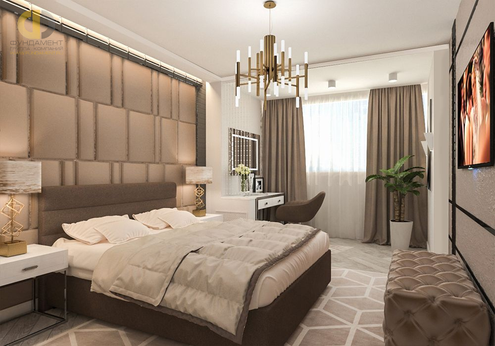 Дизайн интерьера спальни в трёхкомнатной квартире 117 кв.м в современном стиле12
