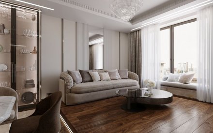 Дизайн интерьера квартиры в ЖК Вавилова 4, 151 кв.м.