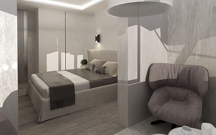 Дизайн интерьера спальни в 3-комнатной квартире 144 кв. м