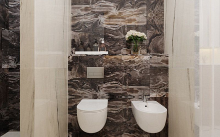 Дизайн интерьера ванной в двухкомнатной квартире 78 кв.м в современном стиле 10