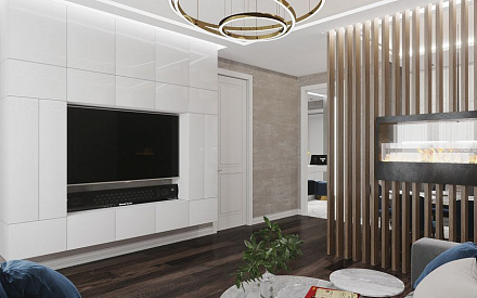 Дизайн интерьера гостиной в трёхкомнатной квартире 78 кв.м в стиле ар-деко22