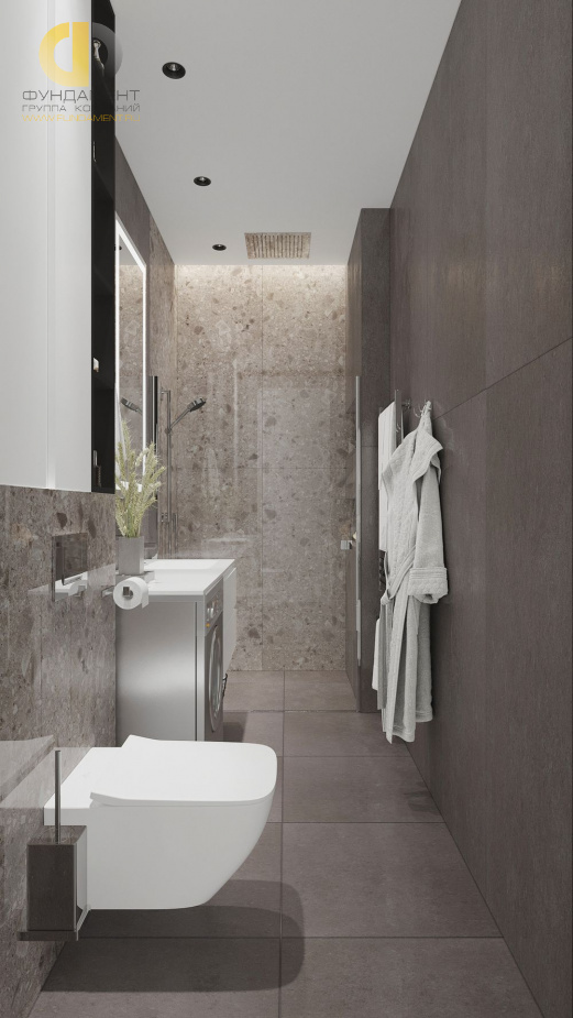 Дизайн интерьера ванной в трёхкомнатной квартире 78 кв.м в стиле ар-деко14
