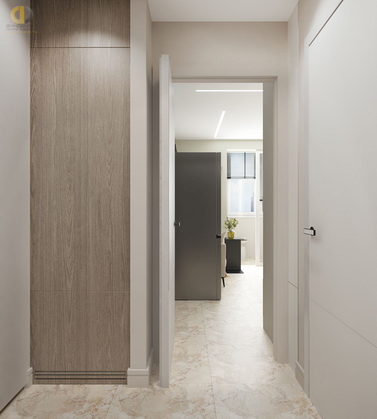 Дизайн коридора в стиле cовременном – фото 65