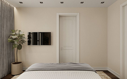 Дизайн интерьера спальни в трёхкомнатной квартире 78 кв.м в стиле ар-деко3