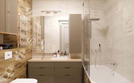 Дизайн интерьера ванной в четырёхкомнатной квартире 89 кв.м в стиле современная классика13