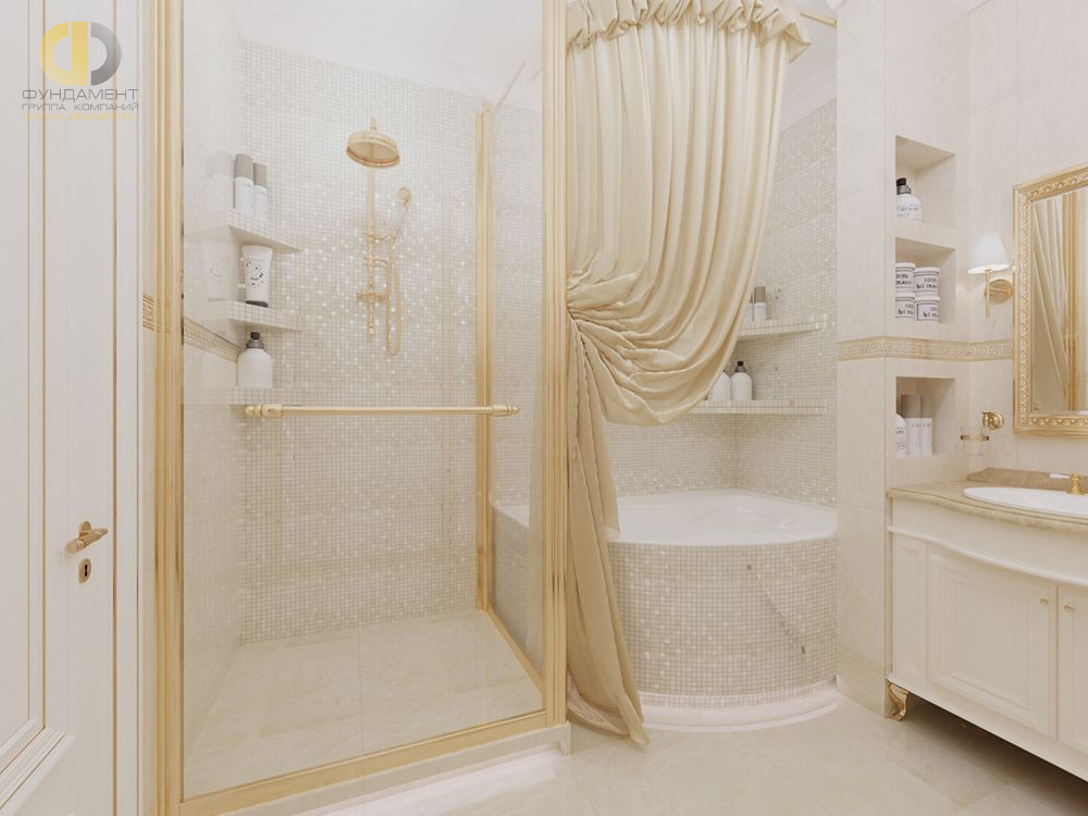 Дизайн интерьера ванной в трёхкомнатной квартире 85 кв.м в стиле неоклассика20