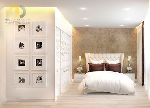 Спальня в стиле дизайна арт-деко (ар-деко) по адресу МО, г. Реутов, Юбилейный пр-т, д. 43, 2017 года