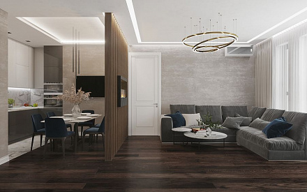 Дизайн интерьера гостиной в трёхкомнатной квартире 78 кв.м в стиле ар-деко21