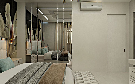 Дизайн интерьера спальни в трёхкомнатной квартире 95 кв.м в стиле ар-деко16