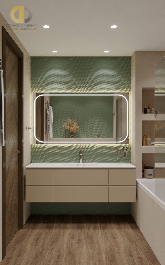 Дизайн ванной в шоколадном цвете - фото