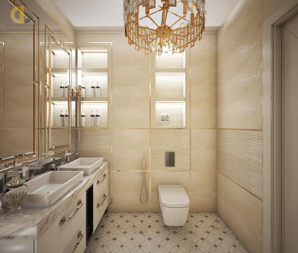 Дизайн интерьера ванной в шестикомнатной квартире 200 кв.м в стиле ар-деко36