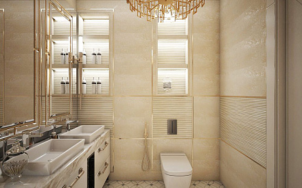 Дизайн интерьера ванной в шестикомнатной квартире 200 кв.м в стиле ар-деко36