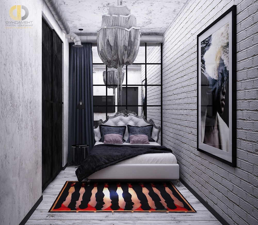 Дизайн спальни в красном цвете - фото
