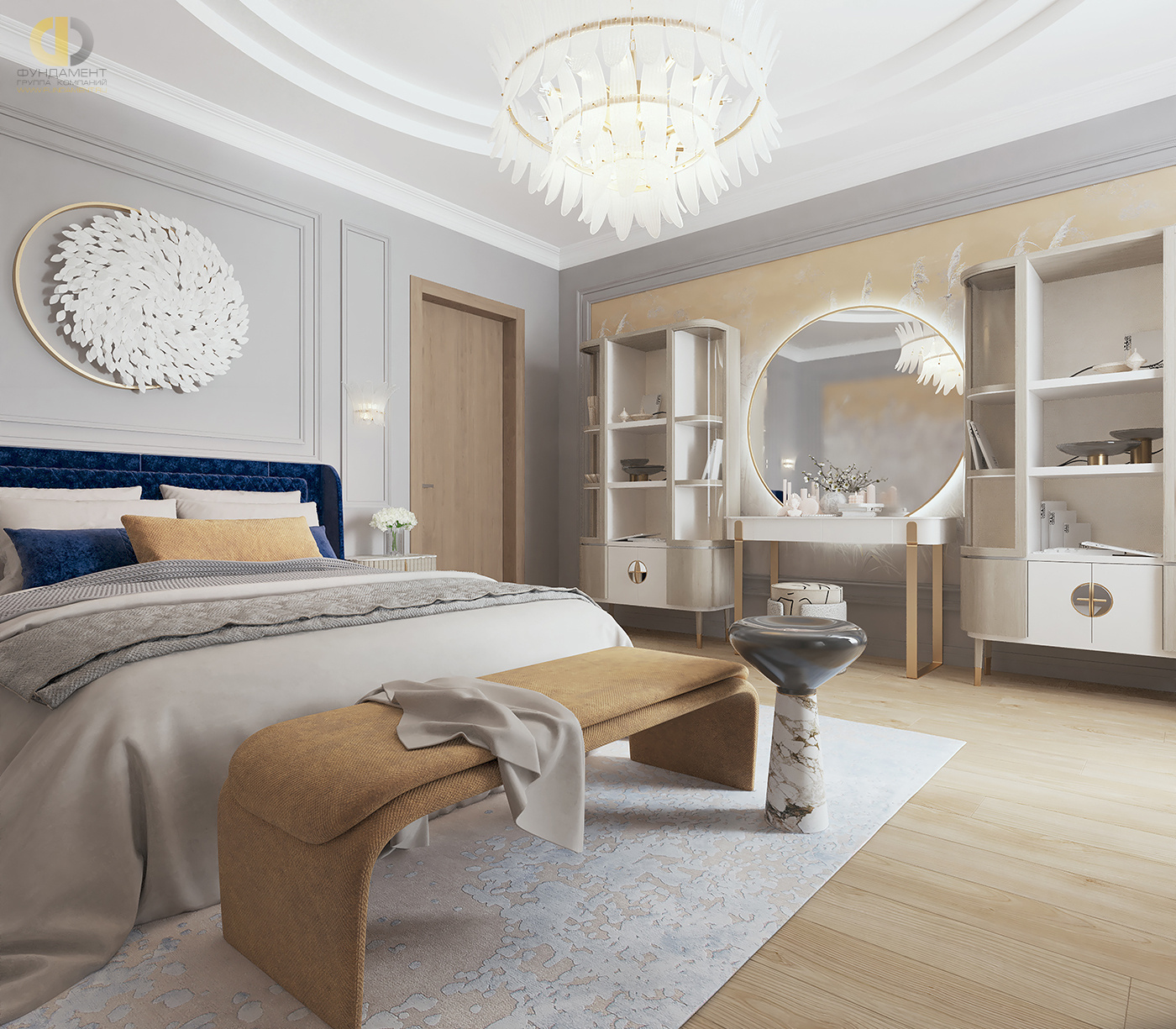 Дизайн спальни в стиле cовременном – фото 20