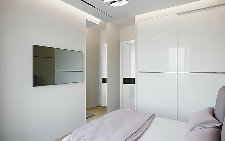 Дизайн интерьера спальни в 3х-комнатной квартире 70 кв.м в современном стиле1