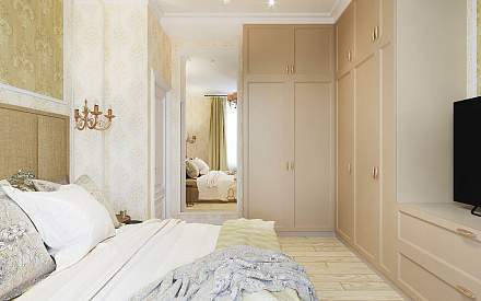 Дизайн интерьера спальни в двухкомнатной квартире 71 кв.м в стиле неоклассика 8