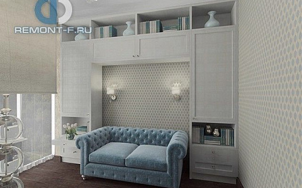 Дизайн гостиной в 4-комнатной квартире 106 кв. м в стиле неоклассика