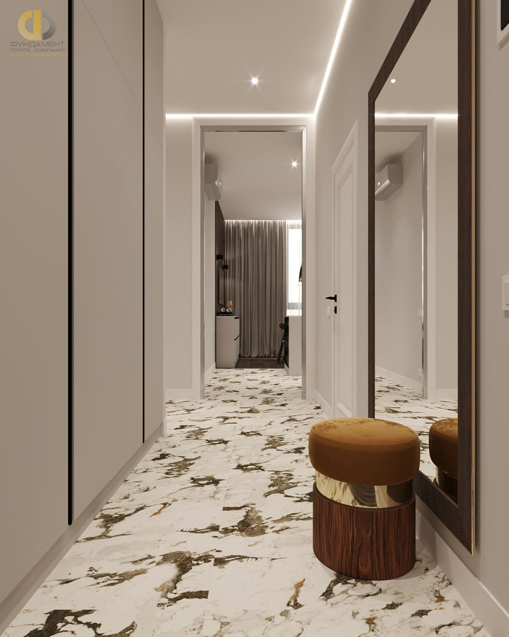 Дизайн коридора в стиле cовременном – фото 19