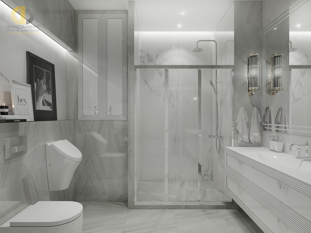 Интерьер ванной в стиле классицизм