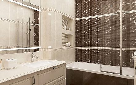 Дизайн интерьера ванной в трёхкомнатной квартире 107 кв.м в стиле неоклассика22