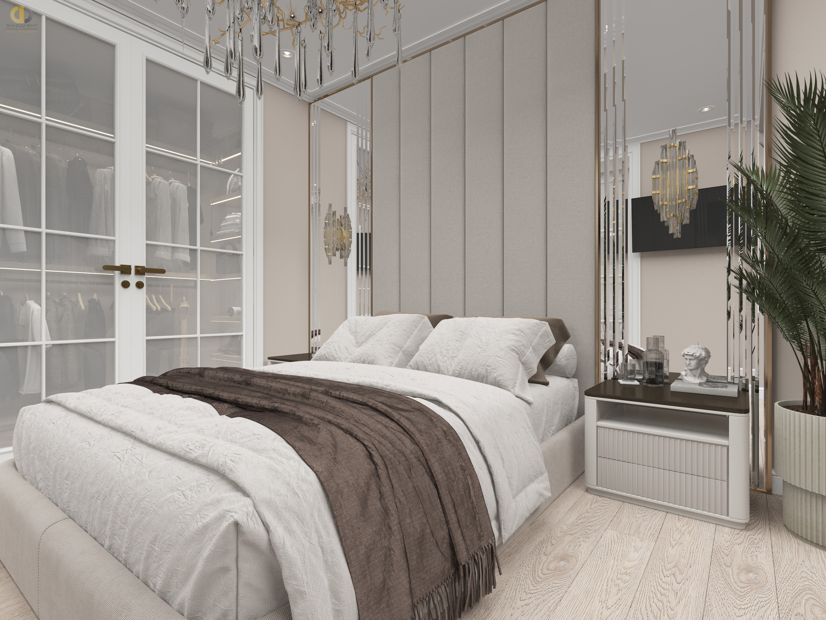 Дизайн спальни в стиле cовременном – фото 17