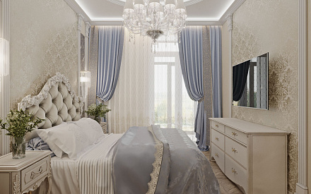 Фото спальни в стиле классическом-20