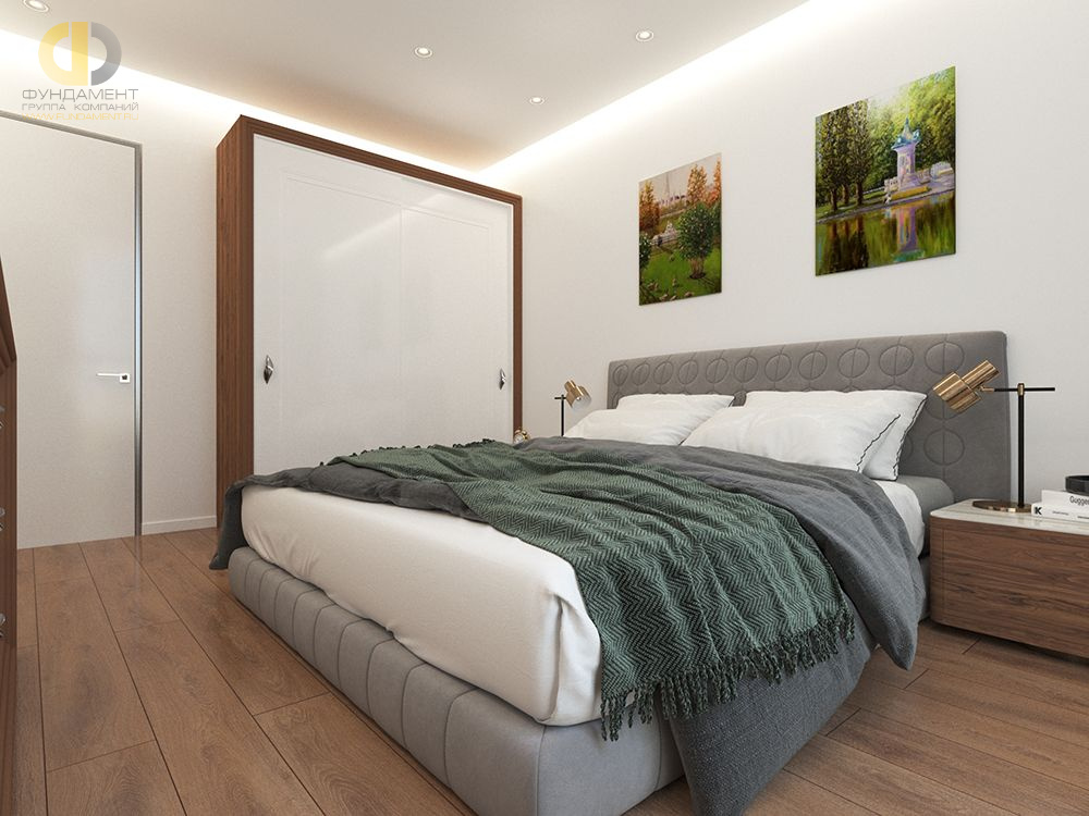 Дизайн интерьера спальни в трёхкомнатной квартире 125 кв.м в современном стиле22