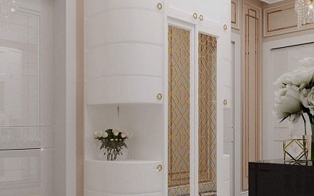 Дизайн интерьера коридора в двухкомнатной квартире 76 кв.м в стиле ар-деко6