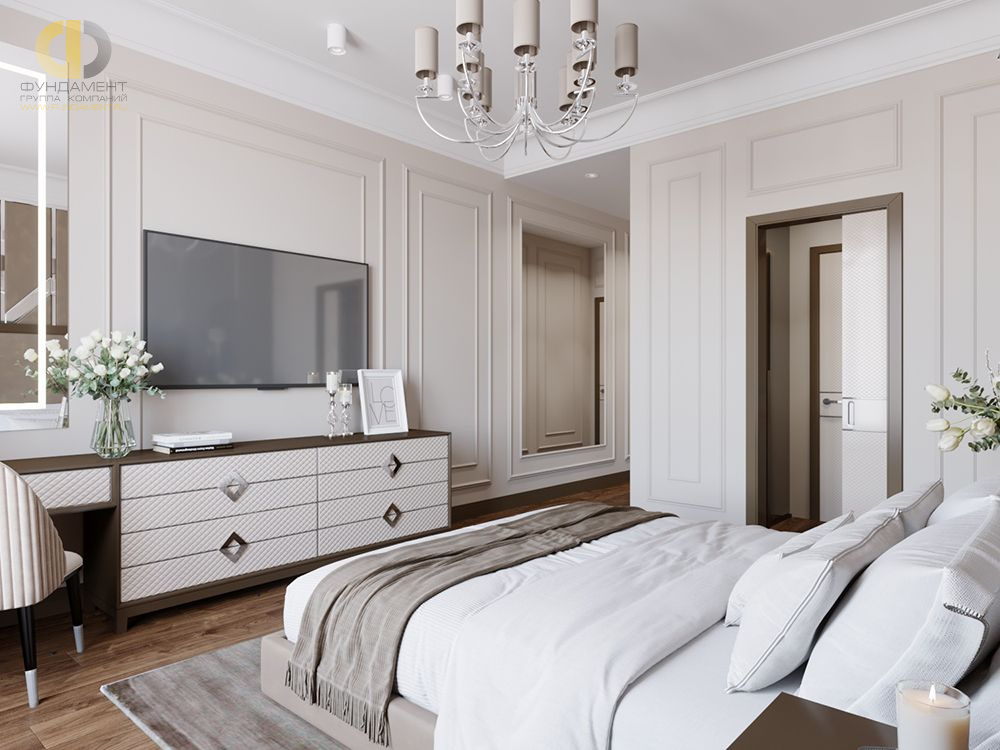 Спальня в стиле дизайна современный по адресу г. Москва, улица Вавилова, дом 4, 2021 года
