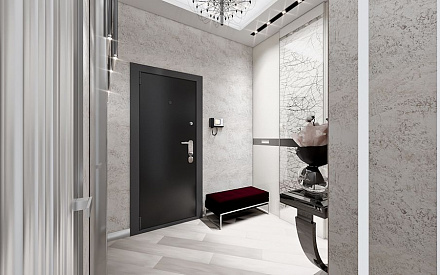 Дизайн интерьера коридора в четырёхкомнатной квартире 122 кв.м в стиле ар-деко