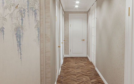 Дизайн интерьера коридора в пятикомнатной квартире 147 кв. м в стиле эклектика 8