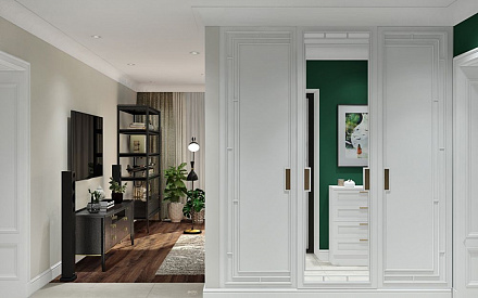 Дизайн интерьера коридора в трёхкомнатной квартире 80 кв.м в стиле неоклассика23